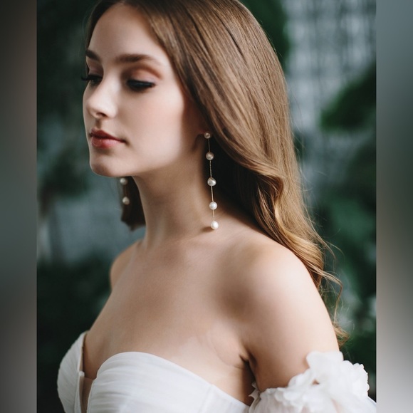 Freshwater Shell Pearl Sterling Silver Earrings - Picture 9 of 11